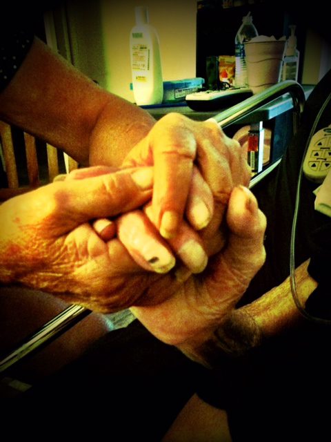The hands of my mother and father
