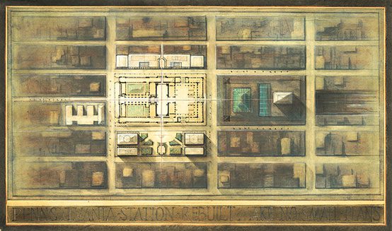 Plan for a reconstructed Penn Station and new public space. (Atelier & Co.)