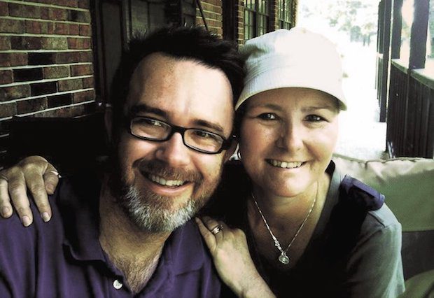 Ruthie and me, on our parents' front porch, 2011