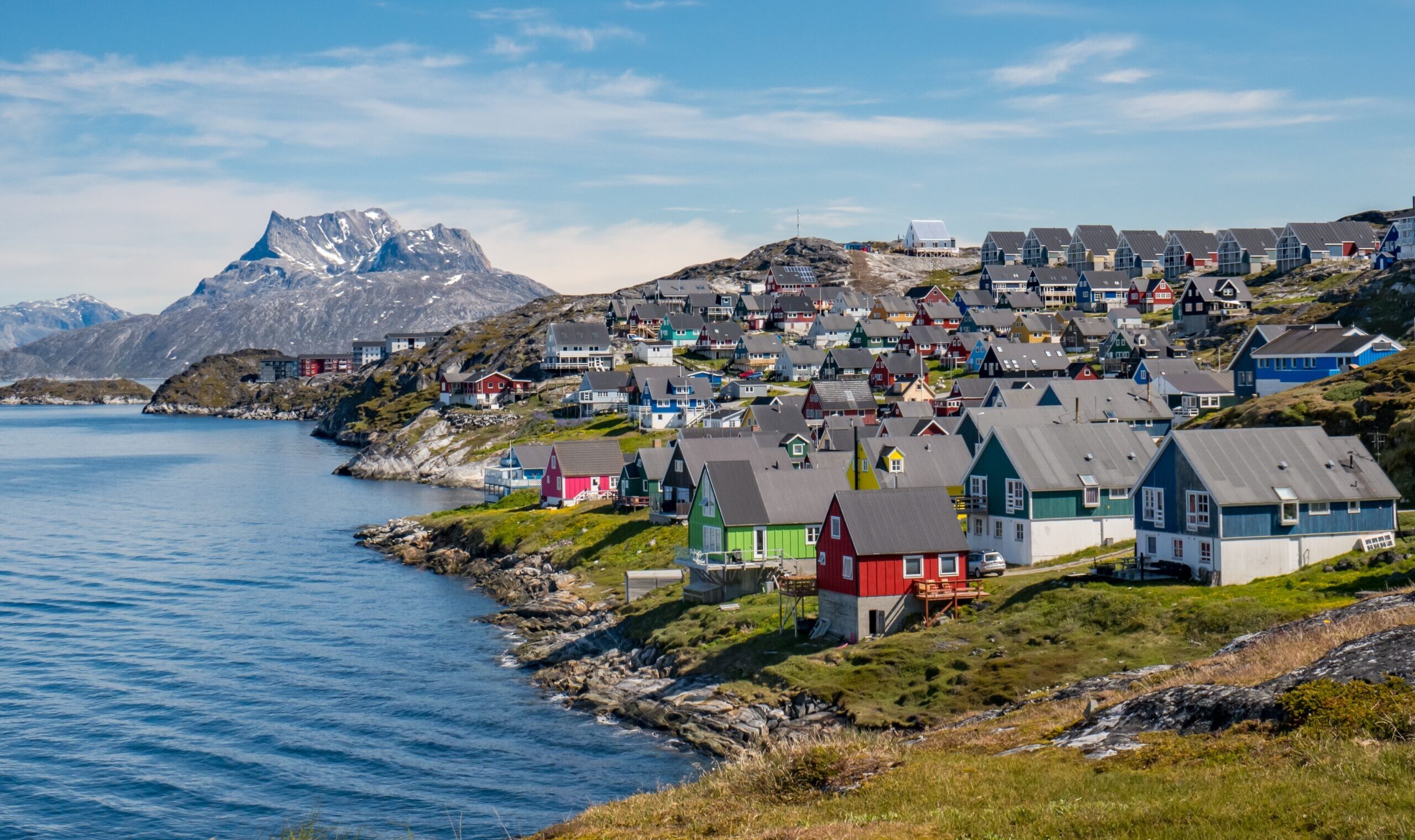 Colorful,Houses,In,Nuuk,,Greenland,,Summer