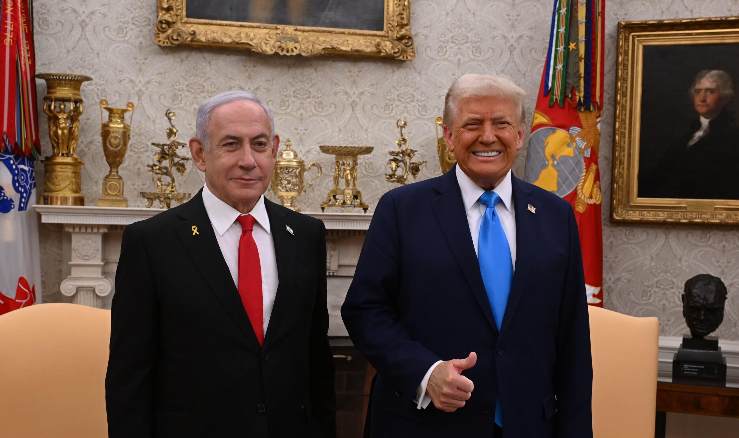 US President Trump - Israeli Prime Minister Netanyahu meeting in Washington