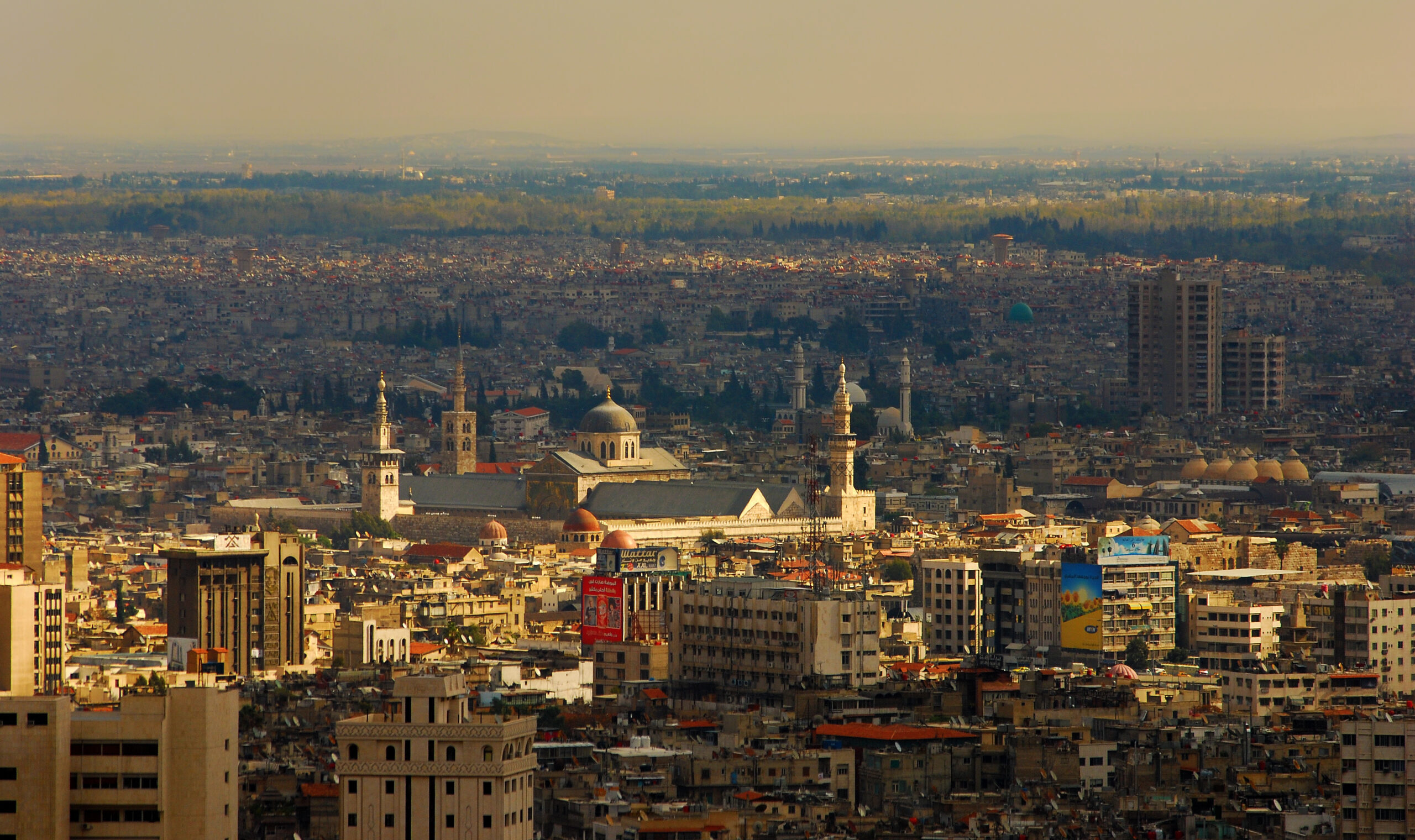 View,From,High,To,New,And,Old,Damascus.,From,Mount